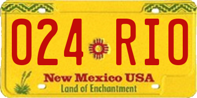 NM license plate 024RIO