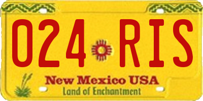 NM license plate 024RIS