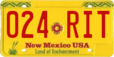 NM license plate 024RIT