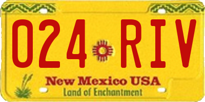 NM license plate 024RIV
