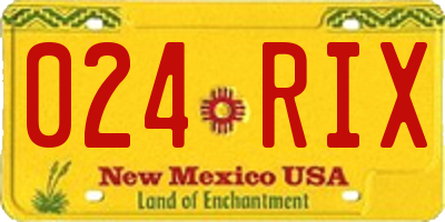NM license plate 024RIX