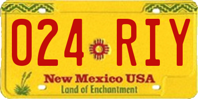 NM license plate 024RIY
