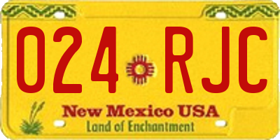 NM license plate 024RJC