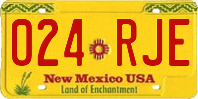 NM license plate 024RJE