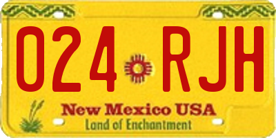 NM license plate 024RJH