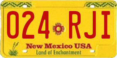 NM license plate 024RJI