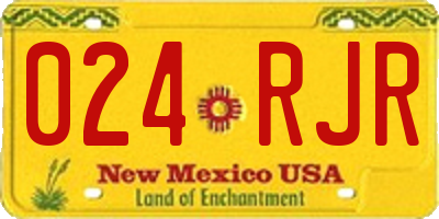 NM license plate 024RJR