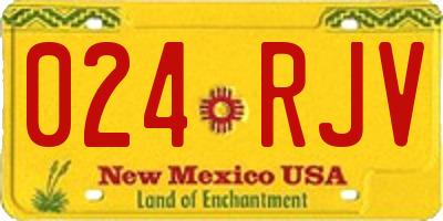 NM license plate 024RJV