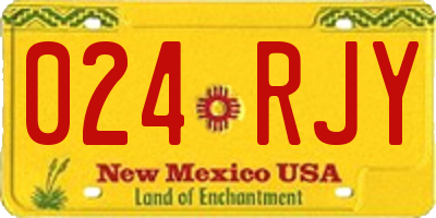 NM license plate 024RJY