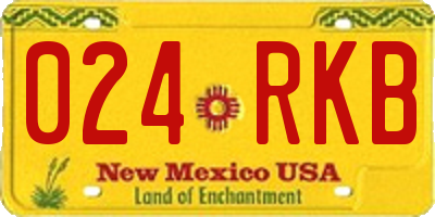 NM license plate 024RKB