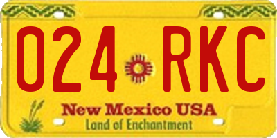 NM license plate 024RKC