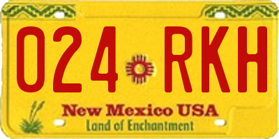 NM license plate 024RKH