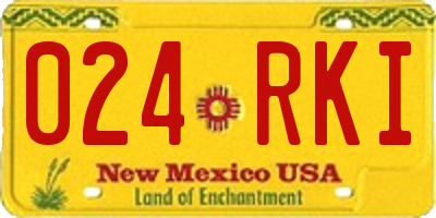 NM license plate 024RKI
