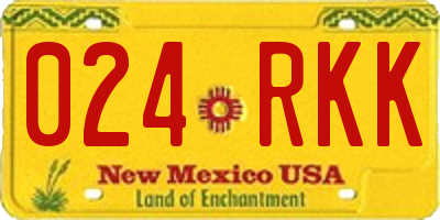 NM license plate 024RKK