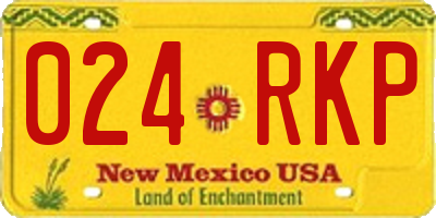 NM license plate 024RKP