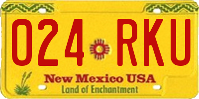 NM license plate 024RKU