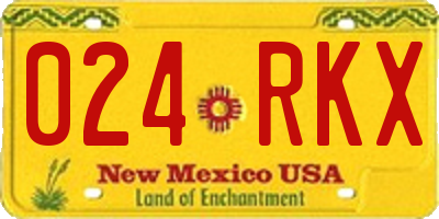 NM license plate 024RKX