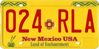 NM license plate 024RLA