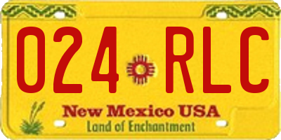 NM license plate 024RLC