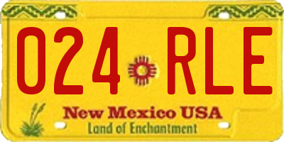 NM license plate 024RLE