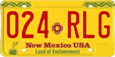 NM license plate 024RLG