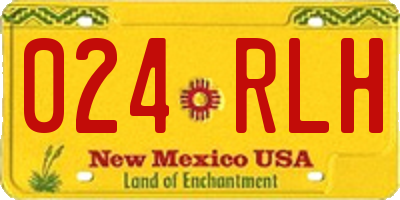 NM license plate 024RLH