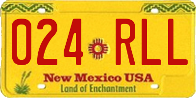 NM license plate 024RLL