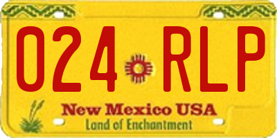 NM license plate 024RLP