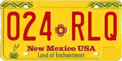 NM license plate 024RLQ