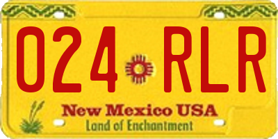 NM license plate 024RLR