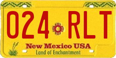 NM license plate 024RLT