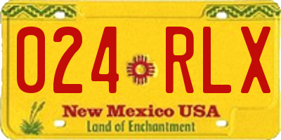 NM license plate 024RLX