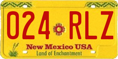 NM license plate 024RLZ