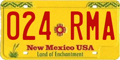 NM license plate 024RMA