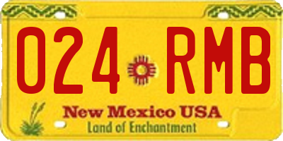 NM license plate 024RMB