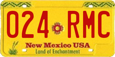 NM license plate 024RMC