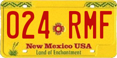 NM license plate 024RMF