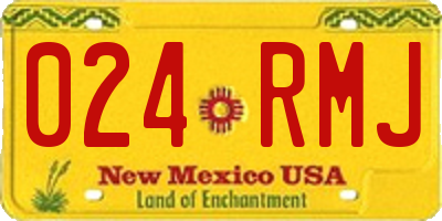 NM license plate 024RMJ
