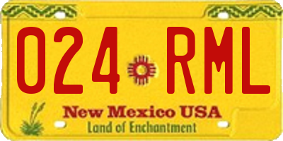 NM license plate 024RML