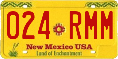 NM license plate 024RMM