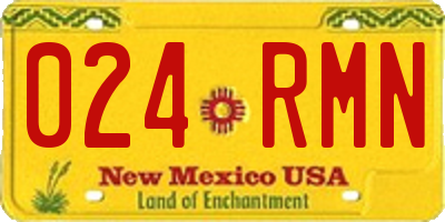 NM license plate 024RMN