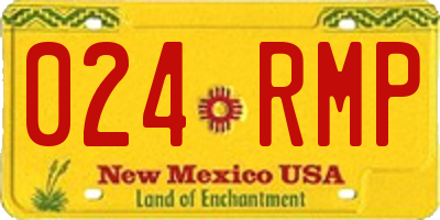 NM license plate 024RMP