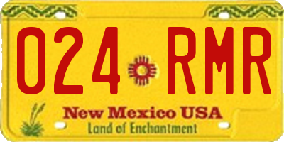 NM license plate 024RMR