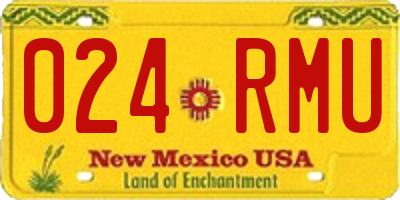 NM license plate 024RMU