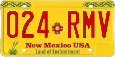 NM license plate 024RMV