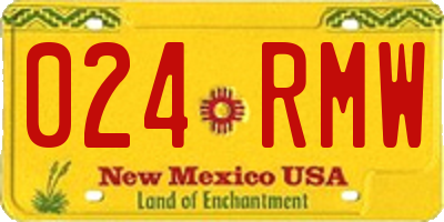 NM license plate 024RMW