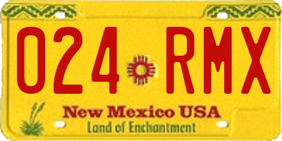 NM license plate 024RMX