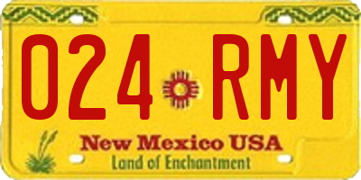 NM license plate 024RMY