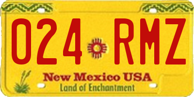 NM license plate 024RMZ