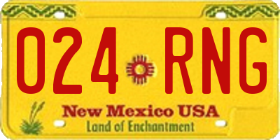 NM license plate 024RNG